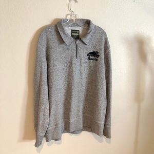 ROOTS CANADA Quarter Zip Crewneck/Sweatshirt
